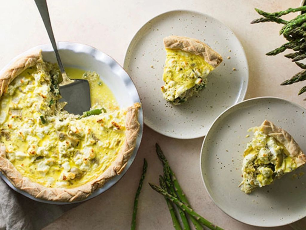 Asparagus and Artichoke Quiche