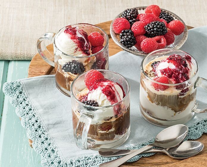 Berry Blast Affogato with Fresh Strawberries