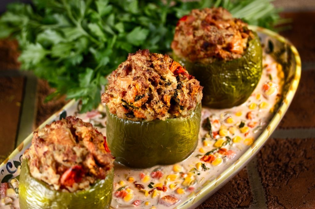 Cajun Chicken Stuffed Peppers
