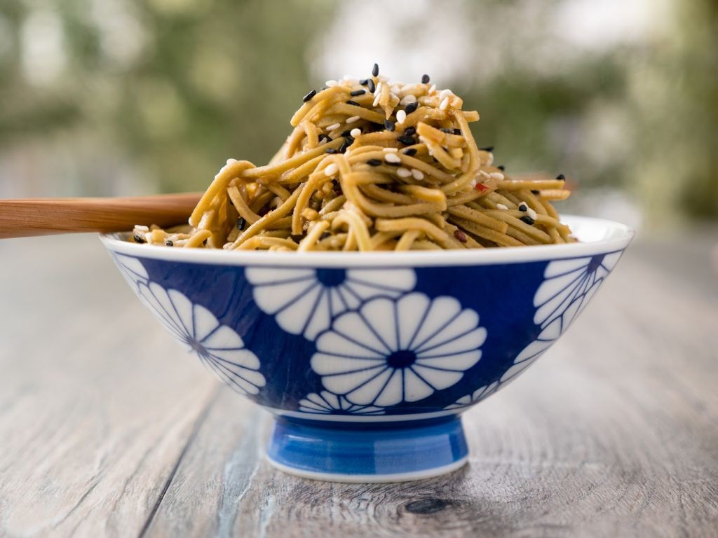 Edamame Pasta with Sesame Ginger Dressing