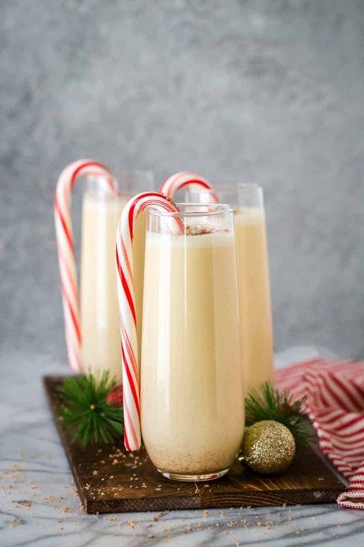 Peppermint Twist Eggnog Cocktail