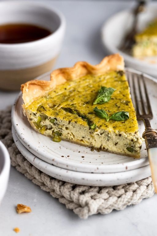 Pesto Asparagus Quiche