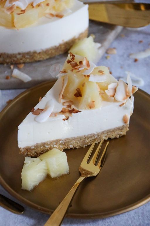 Pina Colada Coconut Milk Cheesecake