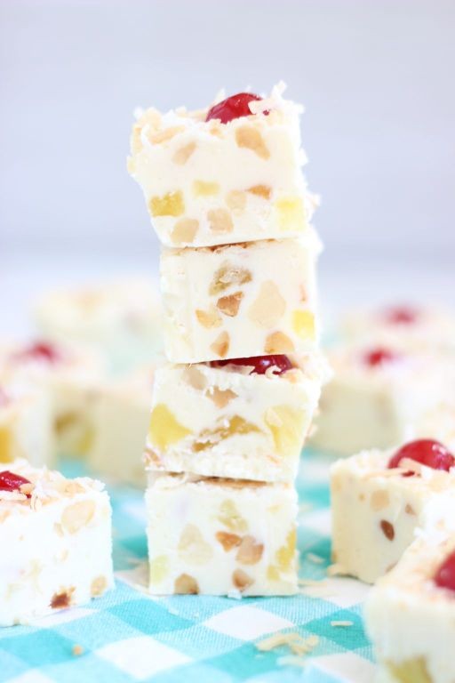 Pina Colada Coconut Milk Fudge