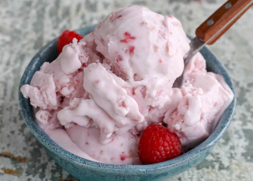 Raspberry Coconut Ice Cream