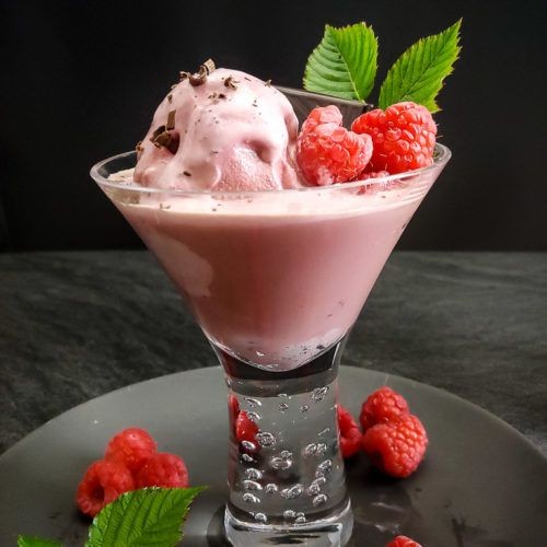 Raspberry White Chocolate Affogato