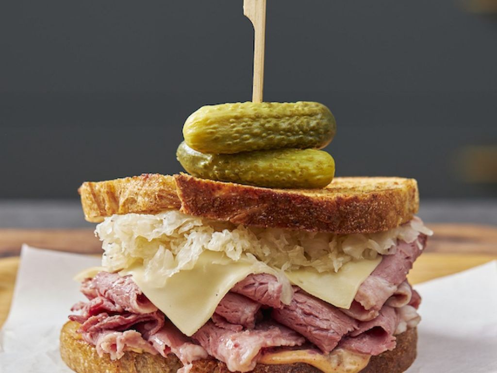 Shaved Beef Reuben Sandwich with Sauerkraut