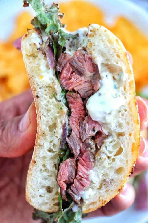 Shaved Beef and Horseradish Cream Sandwich
