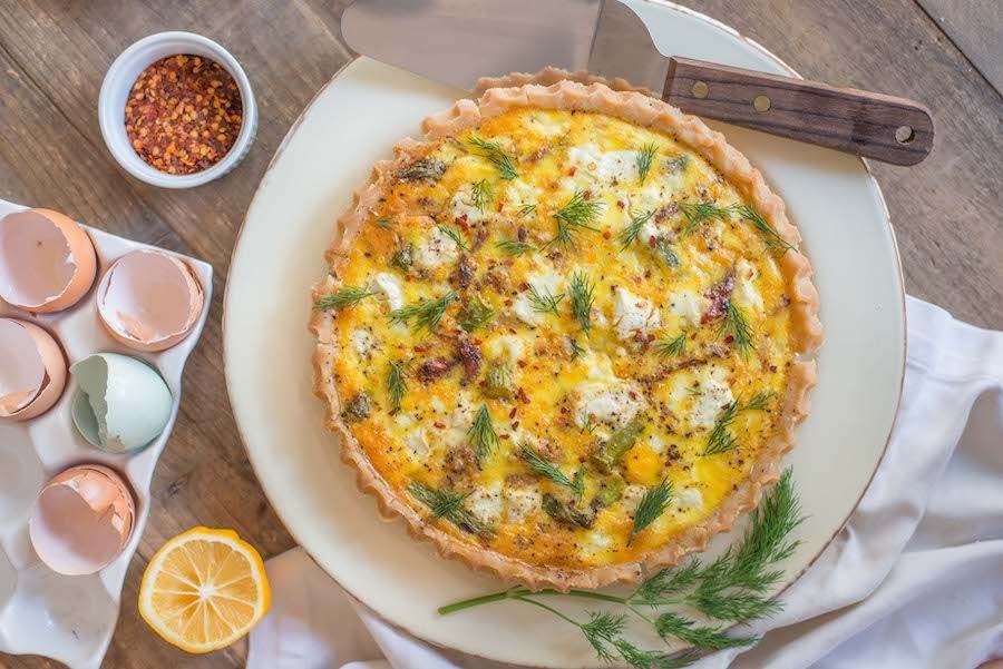 Sun-Dried Tomato and Asparagus Quiche