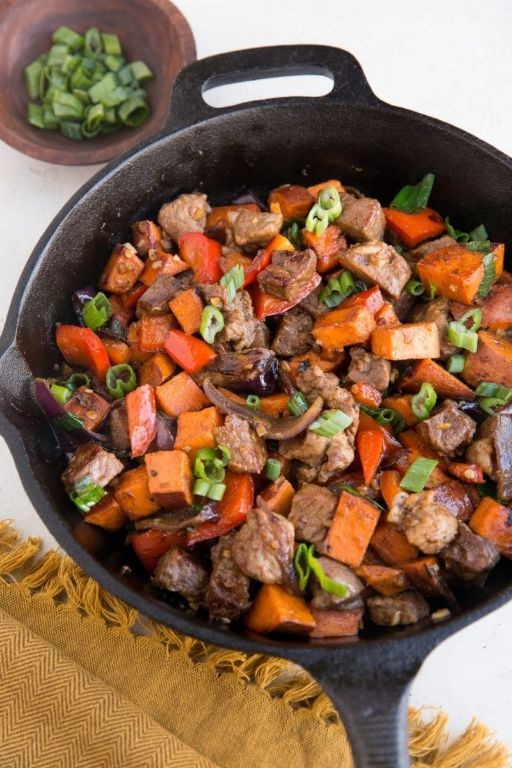 BBQ Beef Tips with Sweet Potatoes