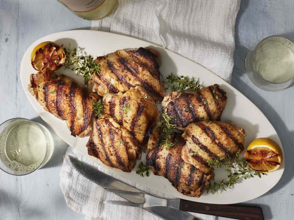 BBQ Grilled Bone-In Chicken Thighs