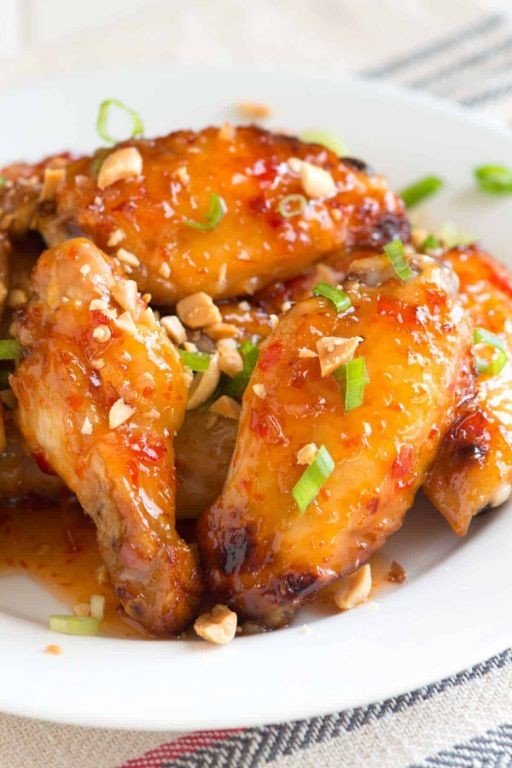 Baked Chicken Wings with Sweet Chili Garlic Sauce