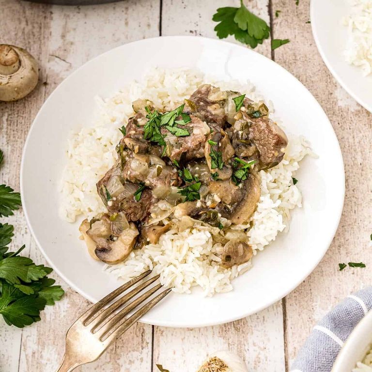 Beef Tips in Creamy Mushroom Sauce
