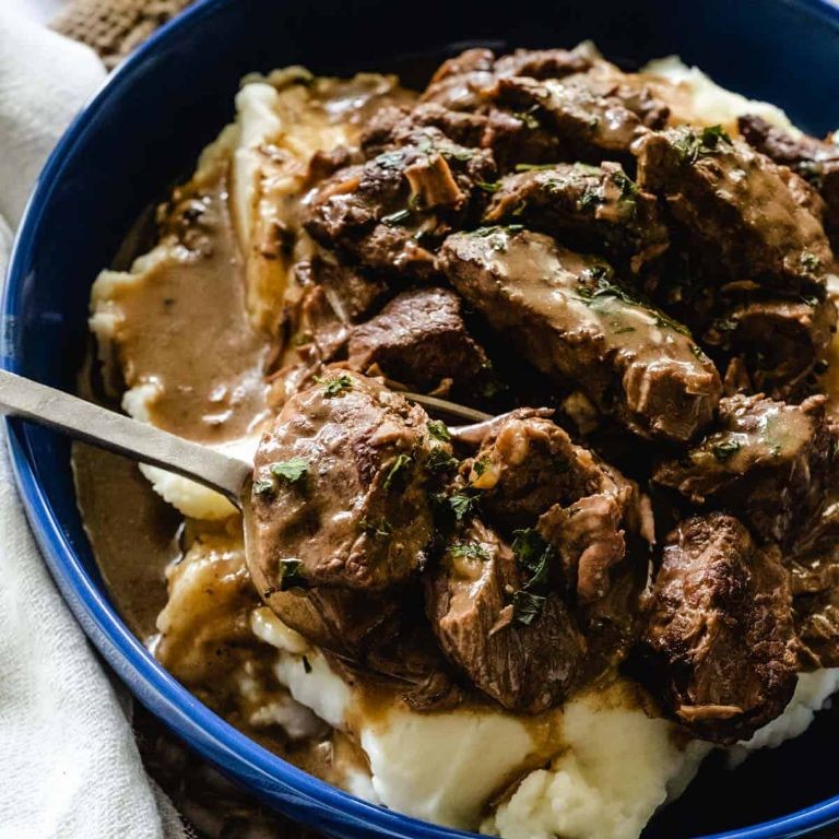 Beef Tips with Onion Soup Mix Gravy