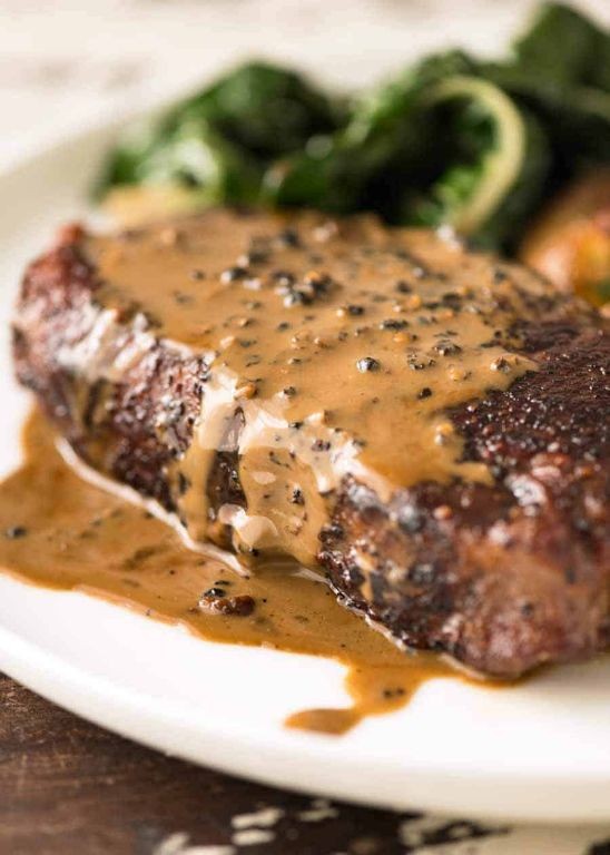 Beef Tips with Peppercorn Gravy