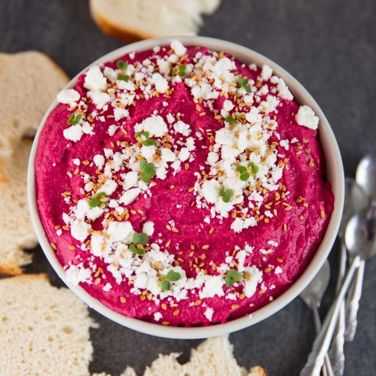 Beet and Feta Hummus