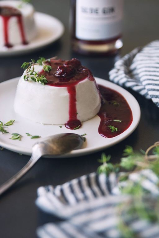 Blackberry Coconut Panna Cotta
