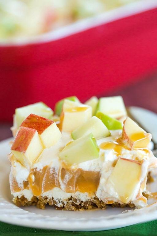 Caramel Apple Jello Cheesecake Pudding