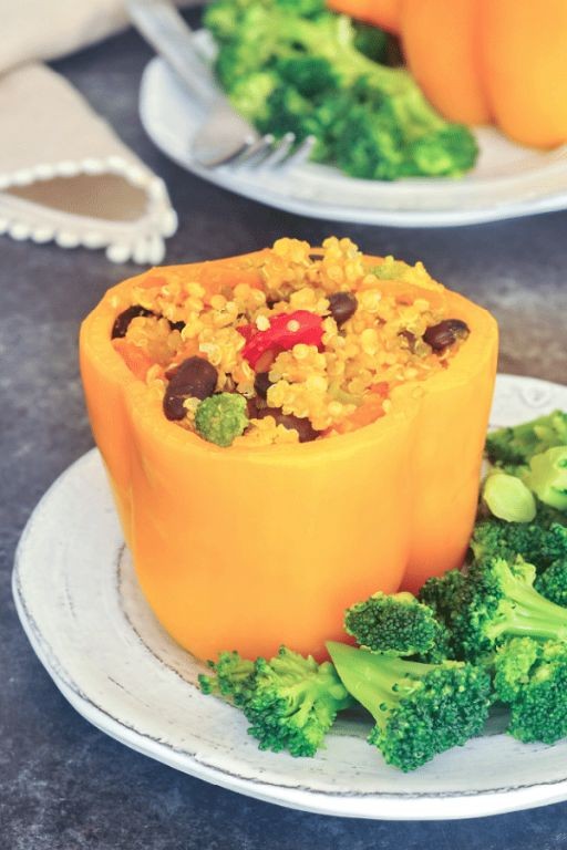 Carrot and Quinoa Stuffed Peppers