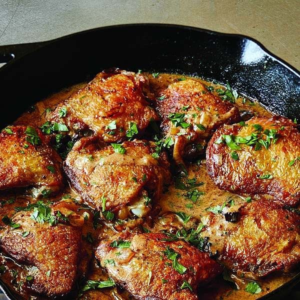 Chicken Thighs with Creamy Mustard Sauce