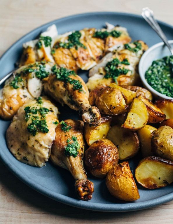 Chimichurri Chicken Breast with Roasted Potatoes