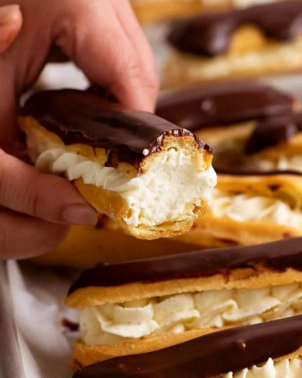 Chocolate Éclairs with Chantilly Cream