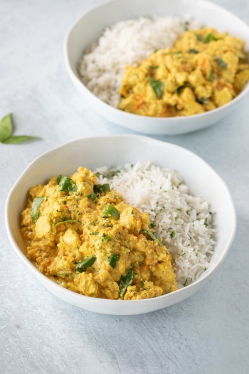 Coconut Curry Chicken Breast with Basmati Rice