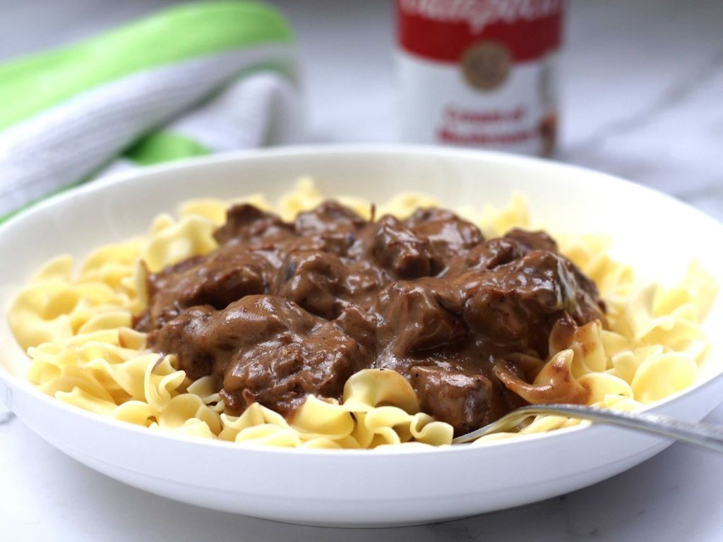 Creamy Beef Tips and Noodles