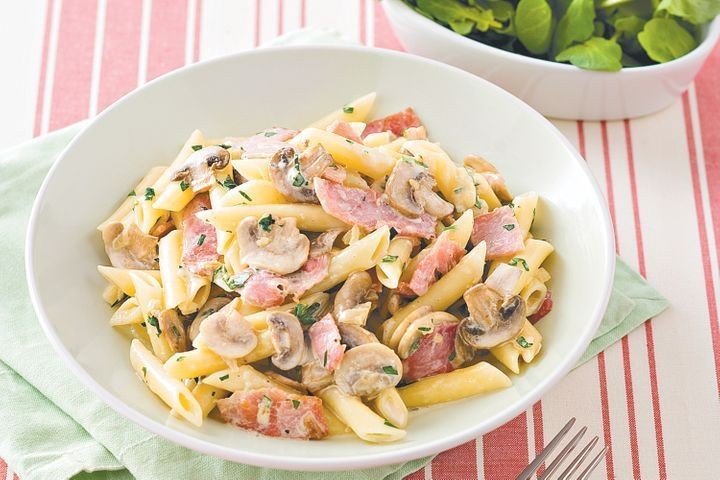 Creamy Ham and Mushroom Pasta
