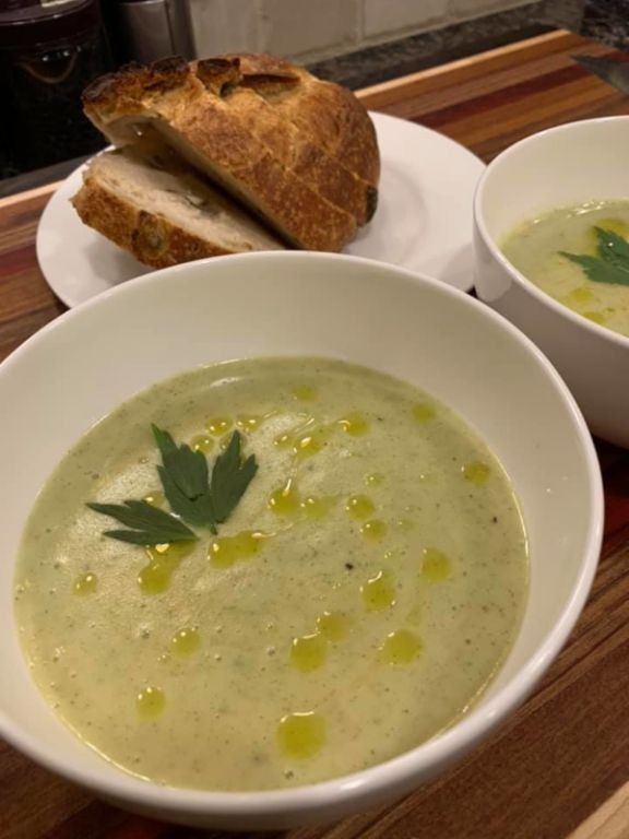 Creamy Lovage and Potato Soup