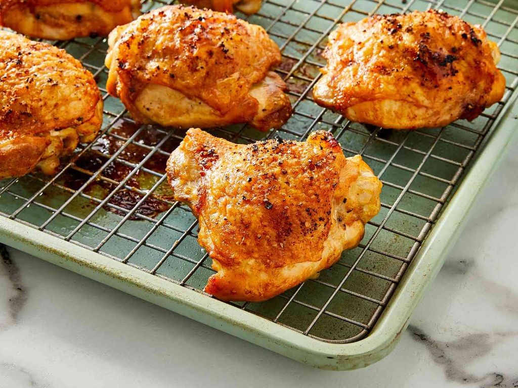 Crispy Oven-Fried Chicken Thighs