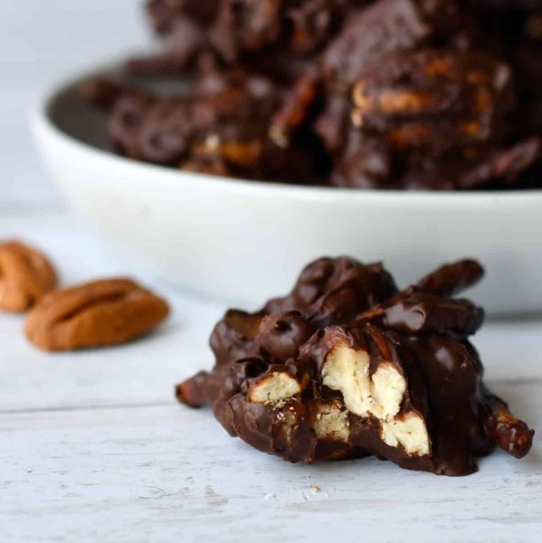 Dark Chocolate Pecan Clusters