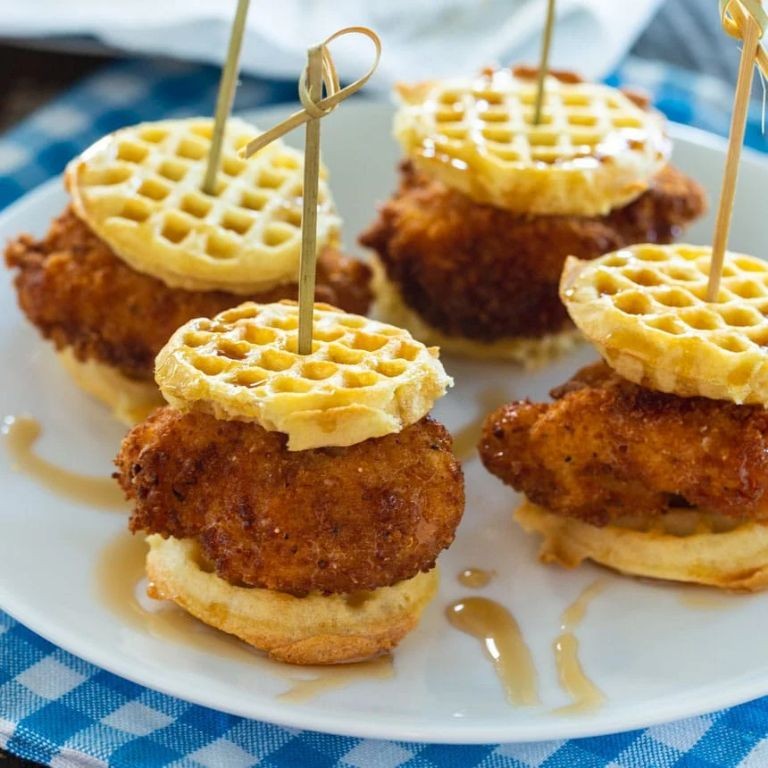 Easy Chicken and Waffle Sliders