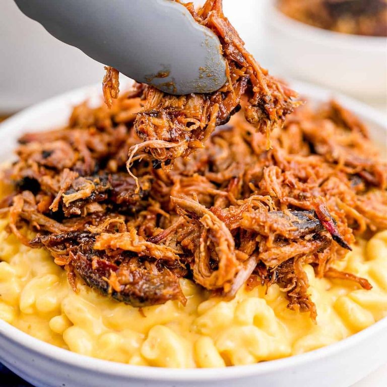 Easy Shredded Pork Mac and Cheese