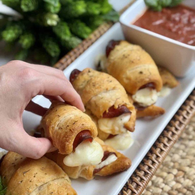 Garlic Butter Parmesan Crescent Roll Pizza
