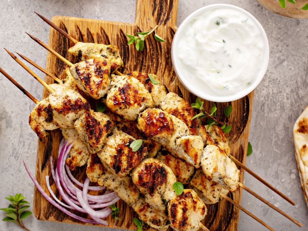 Greek Yogurt Marinated Chicken Breast with Tzatziki