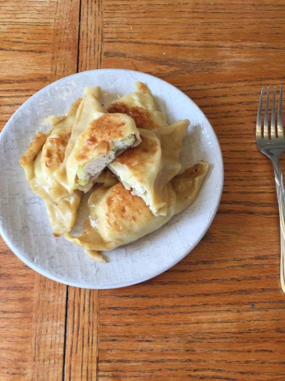 Ground chicken and cabbage dumplings