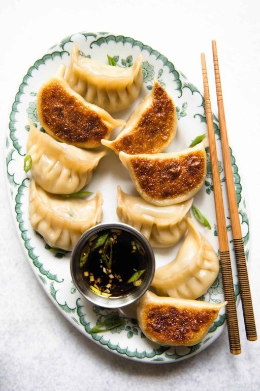 Ground chicken and cabbage potstickers