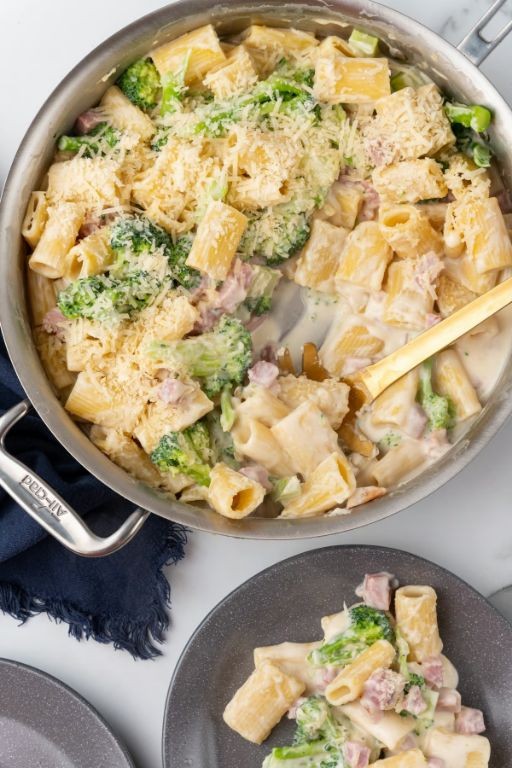 Ham and Broccoli Alfredo