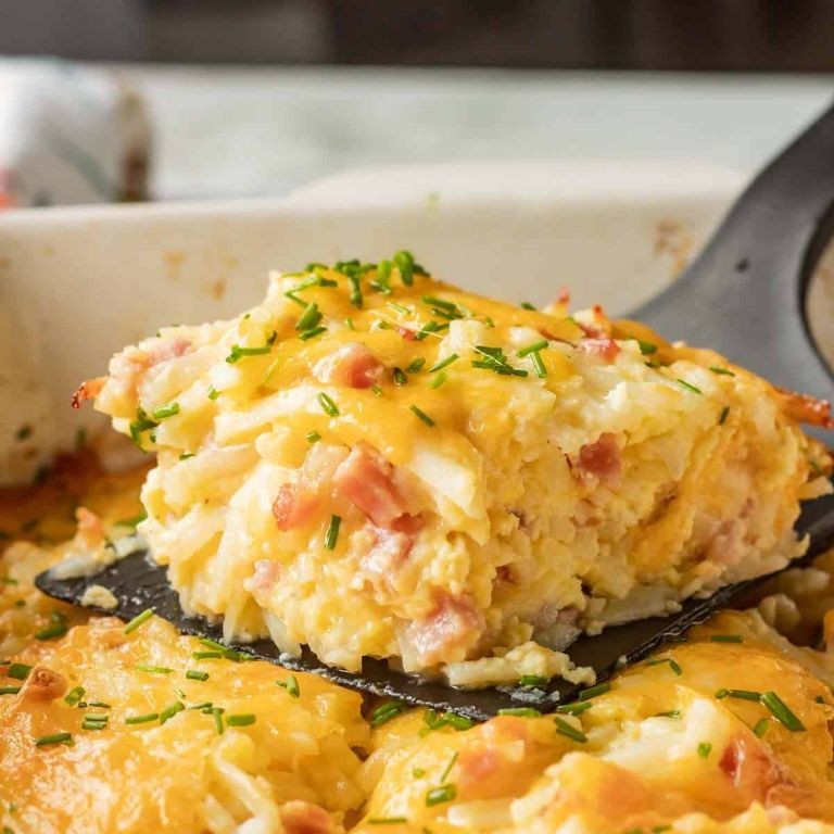 Ham and Swiss Hashbrown Casserole