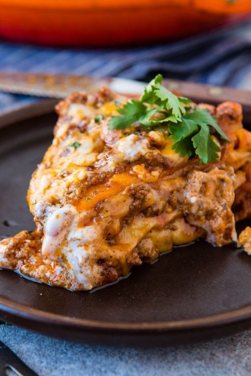 Hamburger Skillet Enchilada Bake