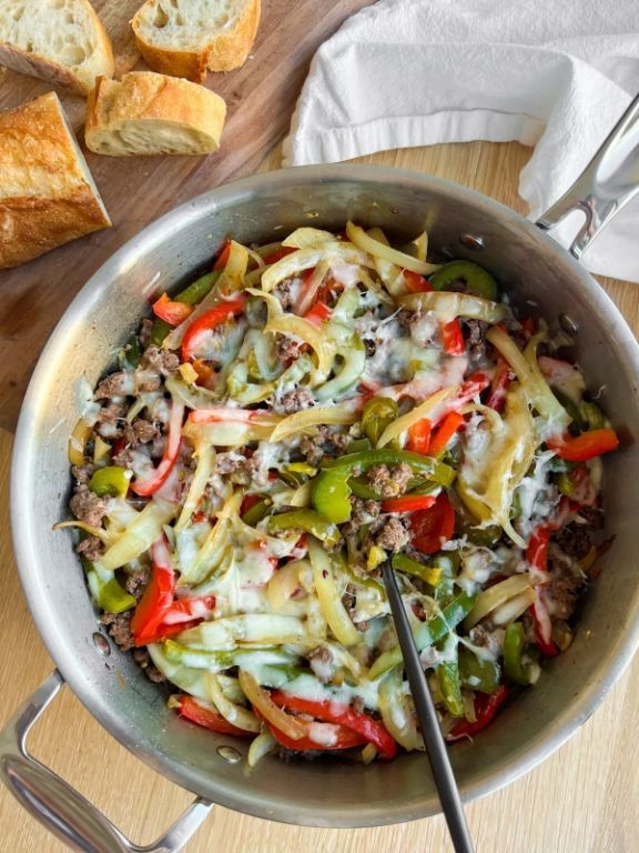 Hamburger Skillet Philly Cheesesteak