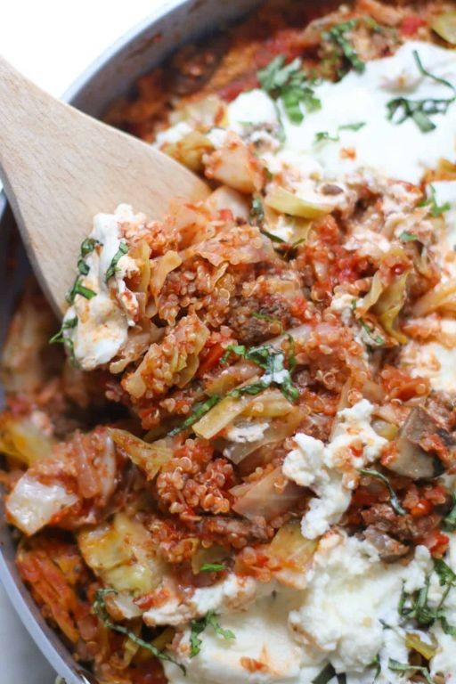 Hamburger and Cabbage Lasagna