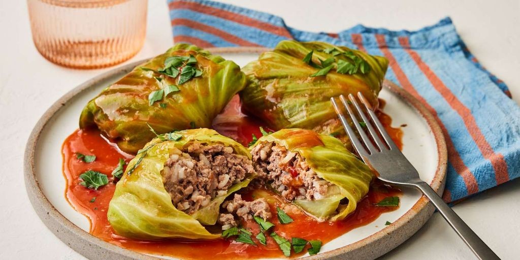 Hamburger and Cabbage Stuffed Cabbage Rolls