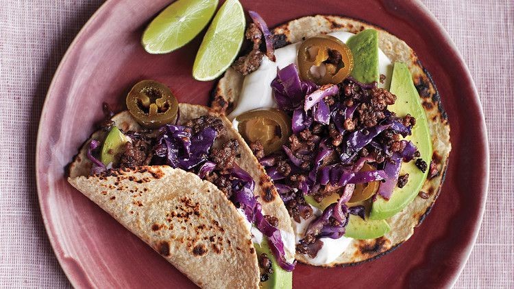 Hamburger and Cabbage Tacos