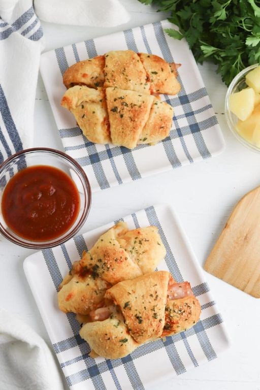 Hawaiian Crescent Roll Pizza