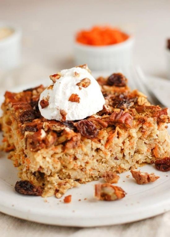 Healthy Carrot Cake Oatmeal