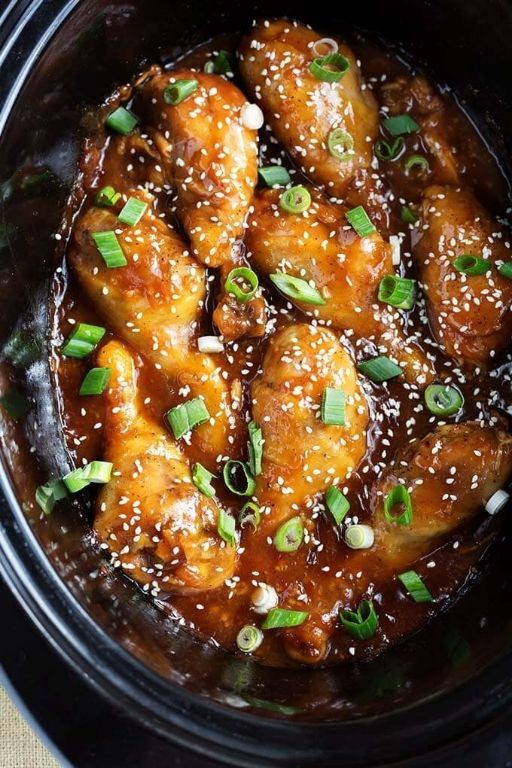 Honey Garlic Crockpot Chicken Legs