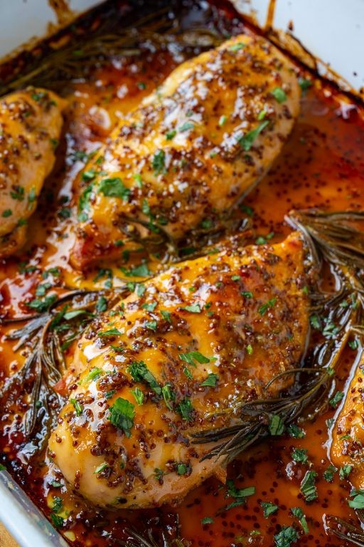 Honey Mustard Baked Chicken with Dijon Glaze