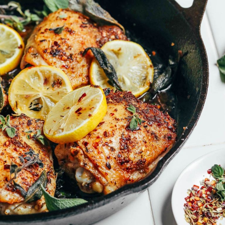 Lemon Herb Roasted Chicken Thighs